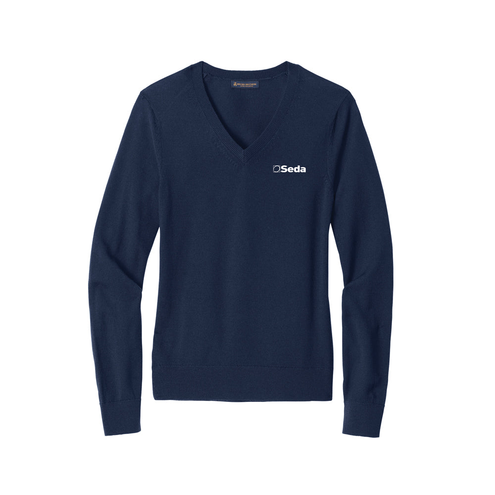 Ladies Brooks Brothers Merino V-Neck Sweater