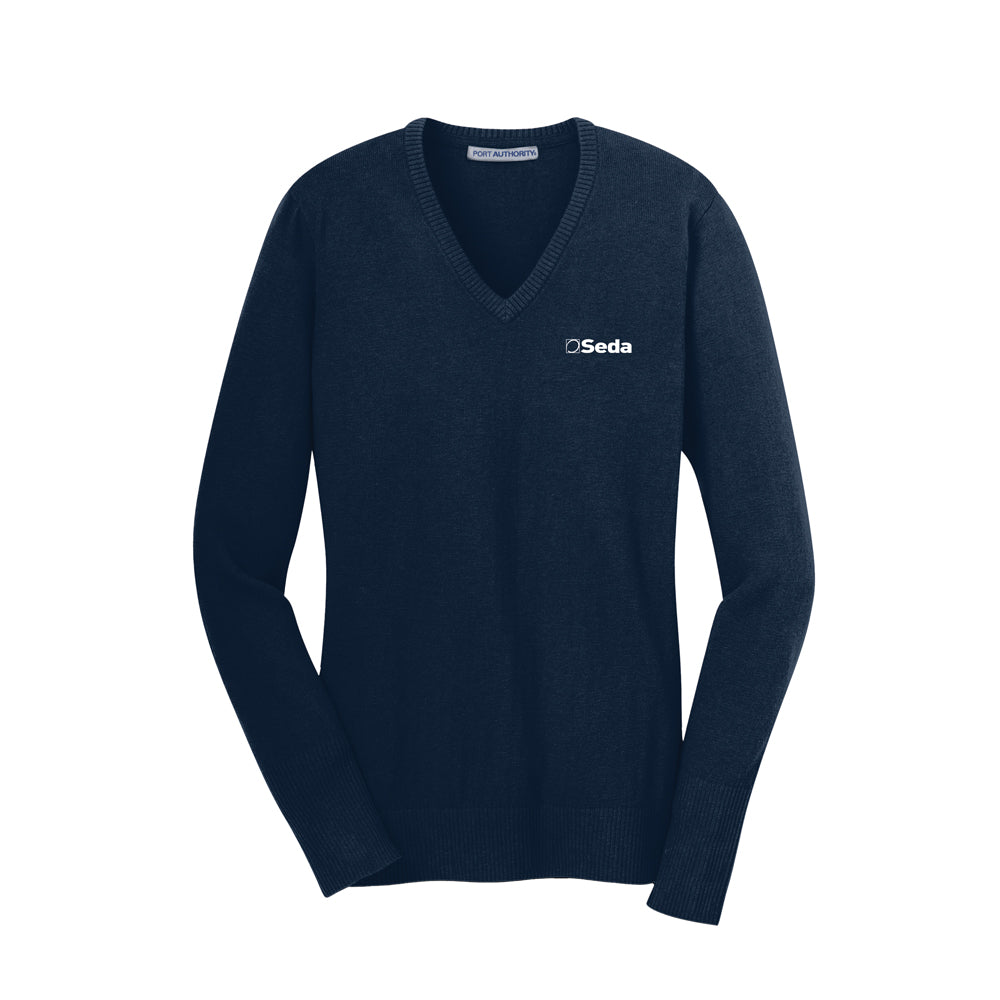 Ladies Long Sleeve V-Neck Sweater