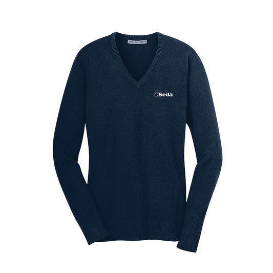 Ladies Long Sleeve V-Neck Sweater